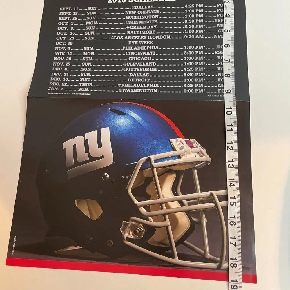 RARE 2016 New York Giants NFL Rally Pack Scarf Magnet Poster NWOT